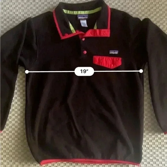 Patagonia Synchilla® Snap-T® Fleece Pullover - Black and Red - Size M - Picture 13 of 13